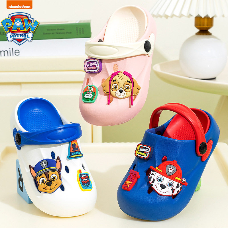 Wang Wang team children's hole shoes baby slippers summer boys and girls beach non-slip outer wear baby sandals new