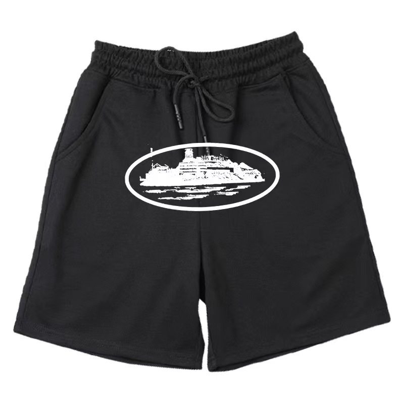 2024 cross-border y2k American trendy street hip-hop casual shorts high street loose hip-hop street printed pants ins