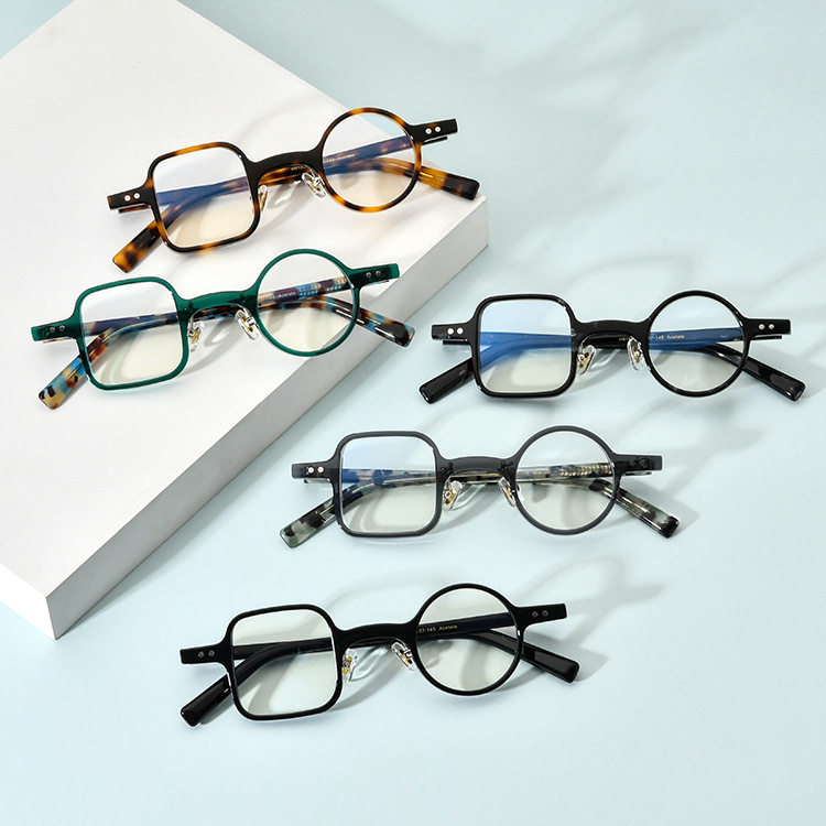 New Left round right square plate glasses frame optical frame star same style myopia anti-blue light glasses frame
