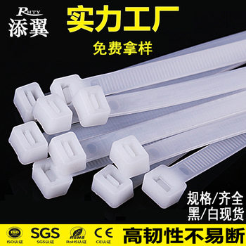 Nylon cable tie manufacturers 8*200*4*250*5*300 * black and white binding self-locking plastic tie buckle wholesale
