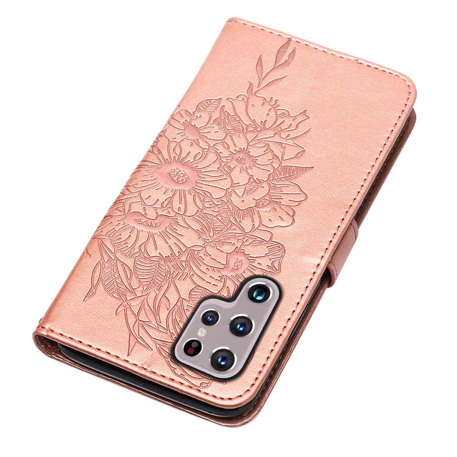 For Samsung S23ultra Butterfly Embossed Phone Leather Case S23plus Flip Cover Card Protection Case Hand Rope Case