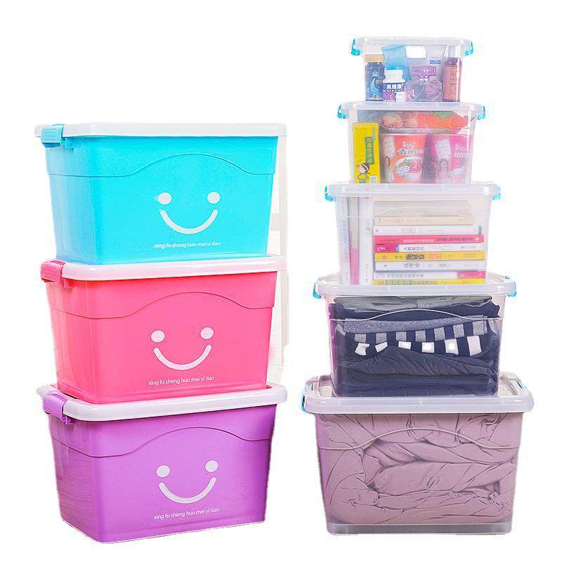 Plastic Storage Box Transparent Storage Box Storage Box Toy Organizer Car Luggage Thickened Hand Box