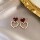 серебряные серьги-иглы s925, женский темперамент, чистые красные серьги, нишевые серьги, высококлассное чувство стиля Гонконга, ювелирные изделия для женщин, трансграничная оптовая продажа mini 7
