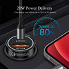 Mini Aluminum Alloy Private Model Car Charger Qc3.0+Pd20W Dual-Port Output 38W Fast Charging Flash Charger