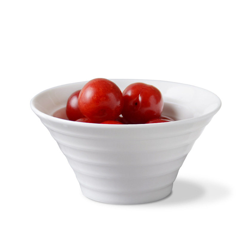 Pure white horn ceramic soup bowl salad bowl dessert bowl fruit bowl dessert bowl snack bowl ice cream ice cream bowl