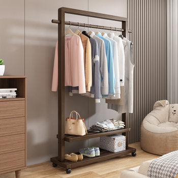 Clothes Hanger Floor Bedroom Household Clothes Hanger Nanzhu Cleaning Clothes Rack Simple Indoor Clothes Rack Storage Rack