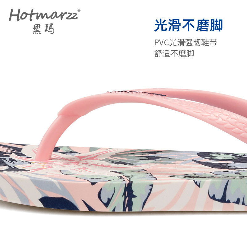 Hotmarzz Heima Women's Flower Flip-Flops Non-Slip Casual Small Fresh Slippers Seaside Beach Shoes Flip-Flops