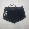 Black [white three-stripe perforated style]