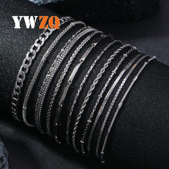 Europe and the United States cross-border stainless steel bracelet very simple wind men's titanium steel bracelet hip-hop personality hand jewelry manufacturers wholesale