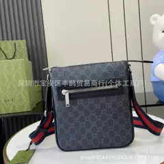 Foreign Trade Classic Hot selling GG Black Small Postman Bag Men's Single Shoulder Diagonal Cross Bag Single Shoulder Bag Guqi Men's Bag