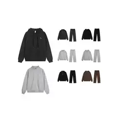 Trendy and Popular Comfortable Al-Style Sweatshirt, Heavyweight Terry Casual Warm Hooded Jacket, Half-Zip Loose Sweatshirt