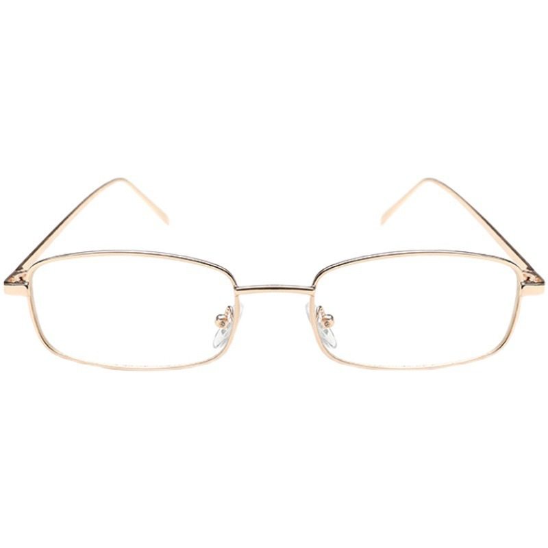 Japanese Style Harajuku Ins Rectangular Personalized Retro Hong Kong Style Internet Popular Glasses Frame Gold Silk Edge Small Frame Retro Glasses for Women