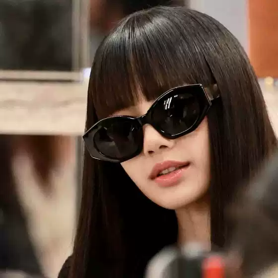 Lisa's Same Asymmetrical Sunglasses for Women, 2025 New Style, Large Face, Square Face, Big Brand Style Sunglasses, High-End