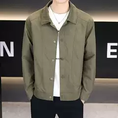 Cross-Border 2025 New Men's Lapel Jacket Youth Spring and Autumn Casual Versatile Korean Style Trendy Tops Workwear