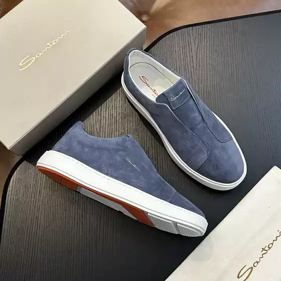 Cross-Border High-End Trendy Brand Autumn and Winter New Loafers Men's Suede Cowhide Simple, Light, Comfortable and Breathable Men's Shoes