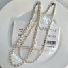 Grade a Glass Beads Shijia Pearl Necklace Internet Celebrity Style High-End Millet Bead Clavicle Chain Versatile Ingot Buckle Necklace