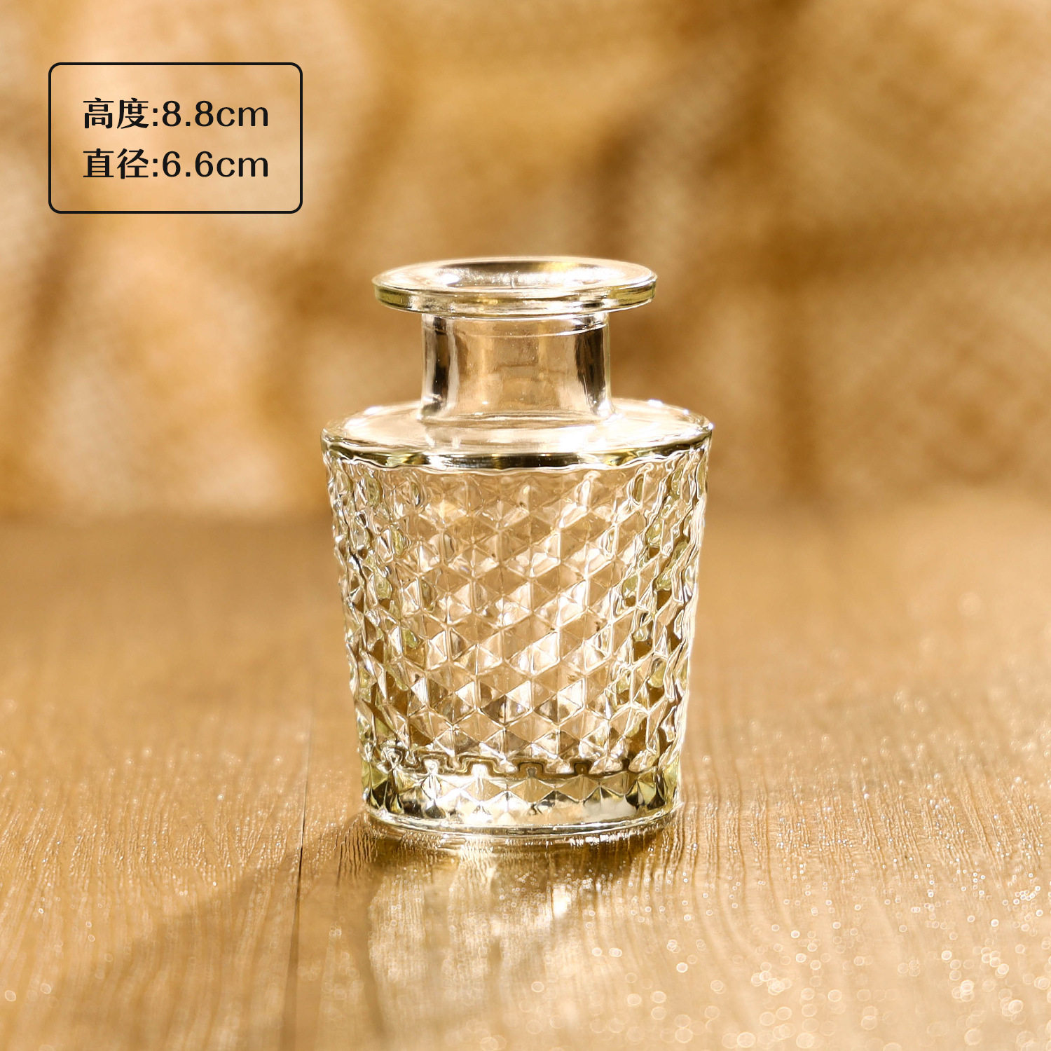 跨境热销复古玻璃花瓶插画高级感香薰瓶 透明ins风摆件小花瓶套装