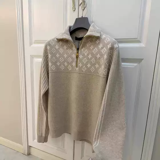 Non-Market Goods~Shenzhen Nanyou High-End Women's European-Style Ski Series Jacquard Half-Zip Wool Sweater