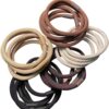 New South Korea black foundation hair band ball hair rope high elastic durable rubber band girl cute leather case