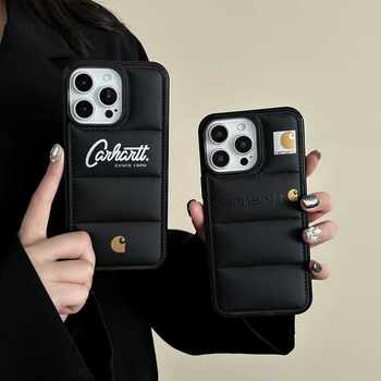 Fashionable Brand Cotton-Filled down Jacket Iphone17Pro Mobile Phone Case 15/12 Anti-Fall 13/17Promax Cross-Border Hot Sale