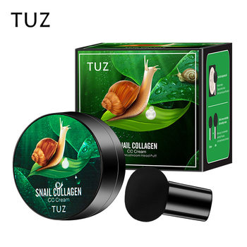 Tuz0214 Snail Collagen Cc Cream Mushroom Head Snail Air Cushion Bb Cream Foundation Concealer Export English