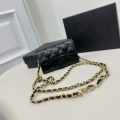 Gold buckle caviar black