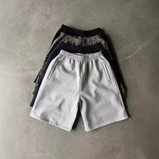 European and American Cross-Border 2025 Summer Unisex Loose Casual Shorts High-Waisted Elastic Letter Embroidery Five-Point Sweatpants