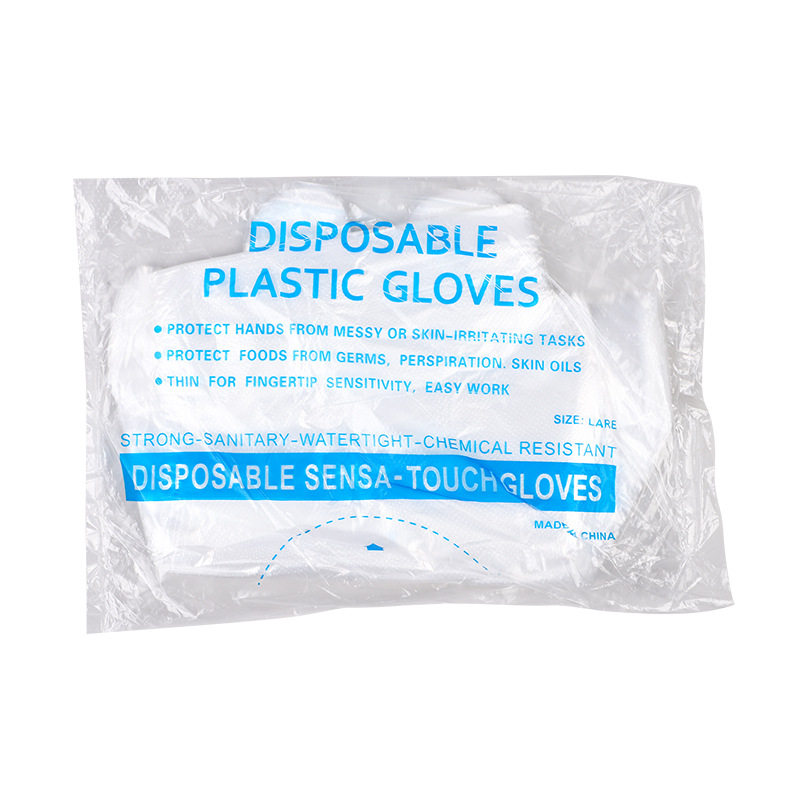 Factory direct food catering baking hair plastic transparent thickened pe gloves 100 wholesale disposable gloves