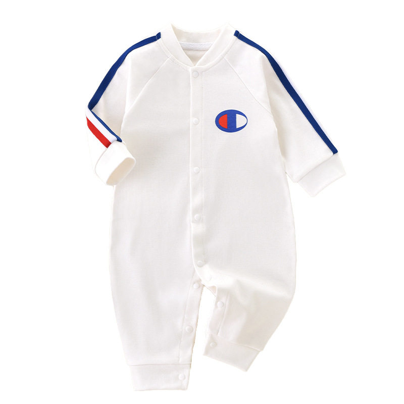 Newborn Baby Spring and Autumn Pure Cotton Romper Infant Long-Sleeve Jumpsuit Hundred-Day Birthday Outing Clothes Crawling Suit One-Piece