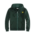 Zipper cardigan-dark green gold eyes