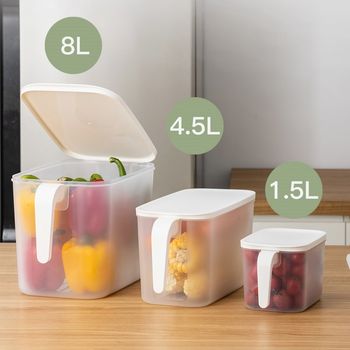 Food Grade Refrigerator Storage Box Medium Size Preservation Box Kitchen Vegetable and Fruit Sorting Artifact Frozen Egg Dumpling Box
