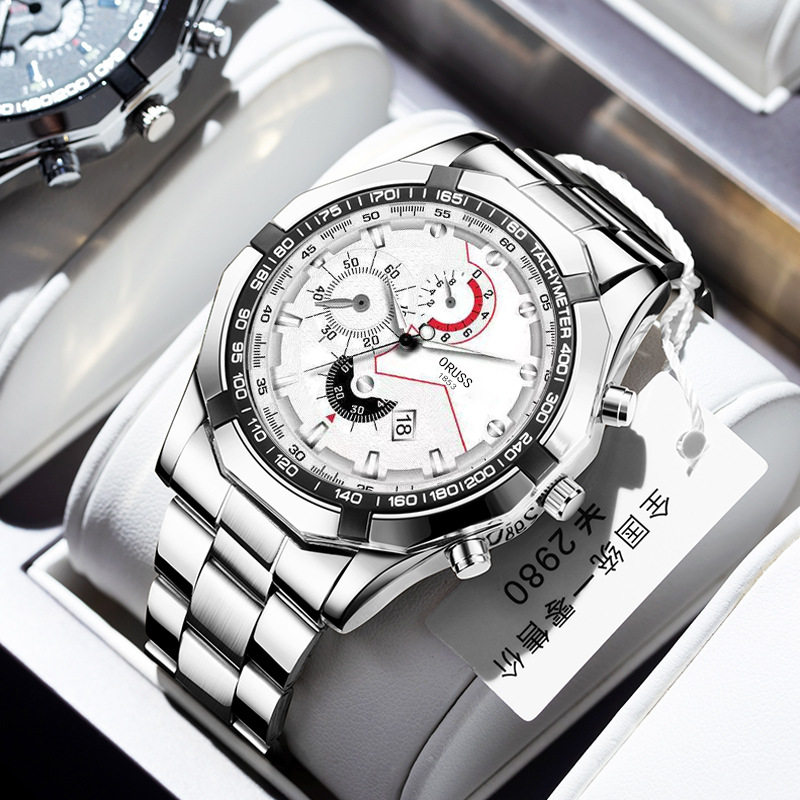 Factory Direct watch men's electronic watch high-end Korean simple luminous waterproof calendar large dial men's watch