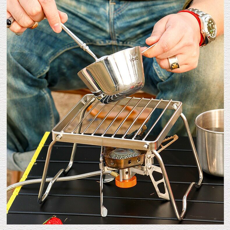 Outdoor stainless steel stove bracket portable folding grill pot rack small size mini gas stove bracket