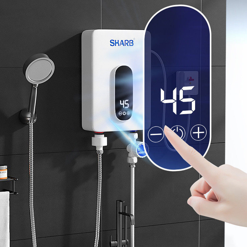 Aihemei Cross-Border Household Small Instant Electric Water Heater with Digital Display for Showering and Bathing, Fast Water Heater, Foreign Trade In-Stock