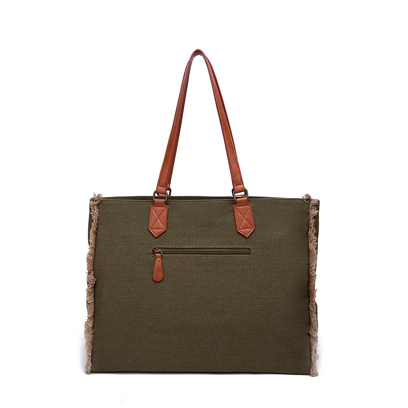 Túi Tote Nữ Vải Canvas Cotton Họa Tiết Bohemian Vintage Đeo Vai, Đeo Chéo, Xách Tay Màu Nâu, Xanh, Đỏ, Be chi tiết 17
