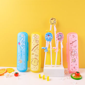 Sanrio Man Cool Lomi Children's Chopsticks Learning Chopsticks Yugui Dog Men and Women Training Chopsticks Baby Auxiliary Dining Tableware