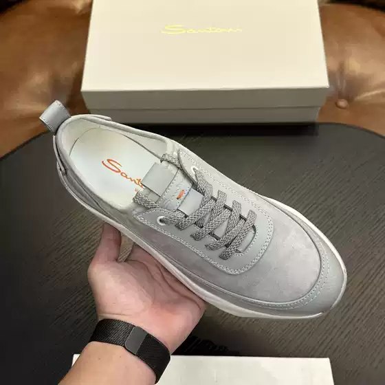 Luxury Brand Men's Casual Leather Shoes 2024 New Textured Leather Versatile Breathable Thick-Soled Height-Increasing Sneakers