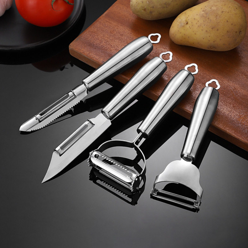 New All Steel Stainless Steel Peeler Fruit Peeler Household Apple Peeler Kitchen Potato Scraper Planer