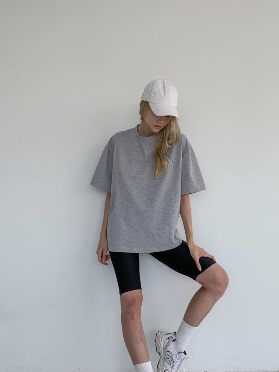 Womens 100 Cotton Solid Color T Shirt Round Neck Short Sleeve Versatile Style Spring Summer Collection Wholesale