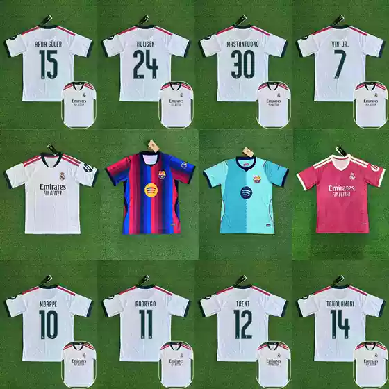 26/27 La Liga Club Jerseys Real Madrid Barcelona Atletico Madrid Betis Champions League Star Shirts Football Uniforms