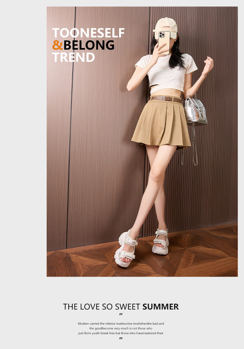 Dép sandal nữ xỏ ngón đế bệt thể thao đi biển mùa hè — Trắng, Xanh lá, Đen chi tiết 11
