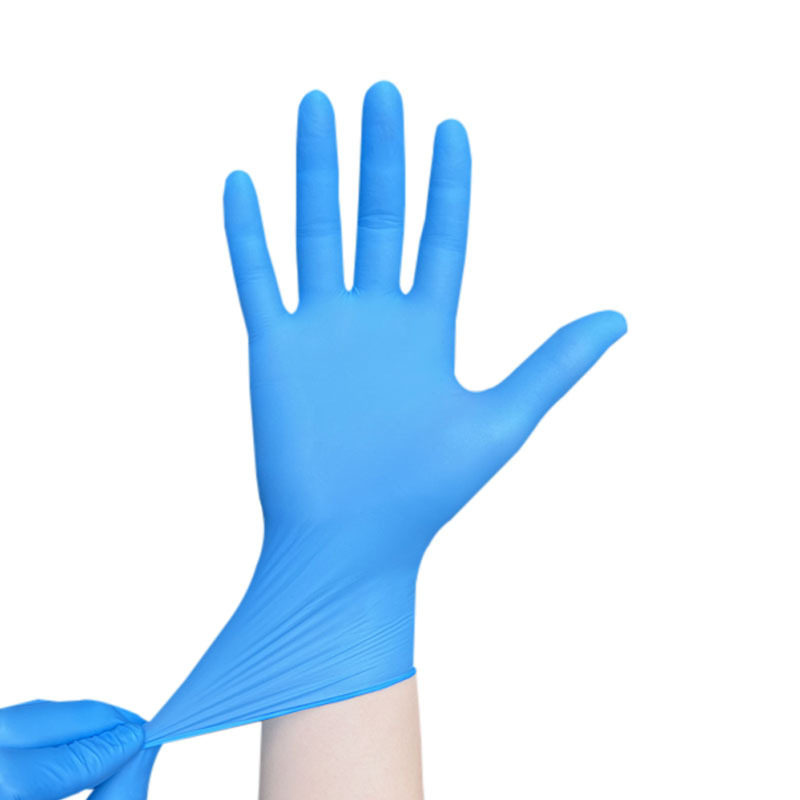 Manlong Disposable Blue Nitrile Gloves 5g Powder-Free Oil-Resistant Acid and Alkali Resistant Rubber Gloves Kitchen Food Grade