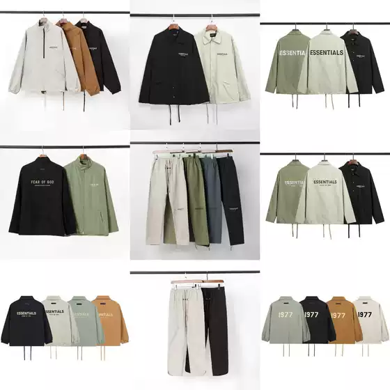 Fog 3m Reflective Letter Logo Coach Jacket Windbreaker Men and Women Couple Wear Large Size High Street Fashion Brand Jacket Wholesale
