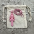 Pink sword necklace