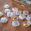 Plastic Small Box Mini Square Necklace Box Jewelry Earrings Storage Earring Box Parts Box Wholesale