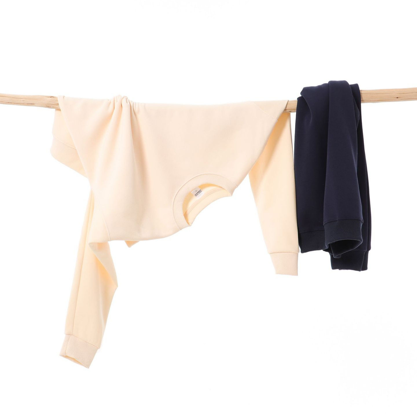 春秋款重磅350g纯棉复合圆领套头卫衣男潮牌纯色简约基础款打底衫