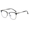 2025 New Men's Business Glasses Frame Retro Metal Half-Frame Eyebrow Flat Mirror Anti-Blue Light Myopia Frame