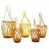 Woven portable wine basket ceramic wine bottle portable basket 3kg 5kg 10kg imitation rattan plastic woven wine basket