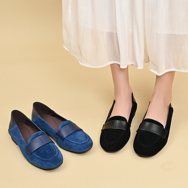 women's shoes, casual shoes, flat loafers, slip-on mom shoes, fashionable bean shoes, soft-soled cloth shoes