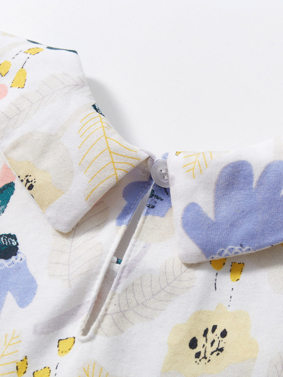 Girls' Watermark Cotton Dress, Cute Floral Princess Dress